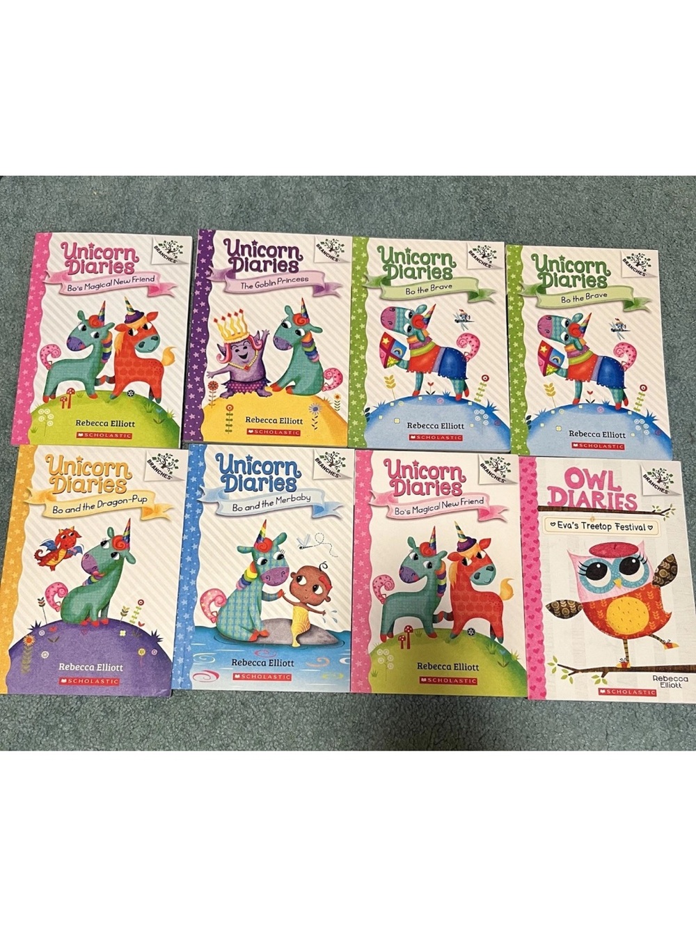 Unicorn Diaries Owl Diaries Book Bundle Rebecca Elliott 8 Books